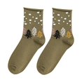 thumbnail image 1 of Gibobby Calcetines de punto frío para mujer 1Pair Fashion Rolled Socks Cotton Mid Tube Casual Christmas Polka Dot Socks (Amarillo, Unitalla), 1 of 4