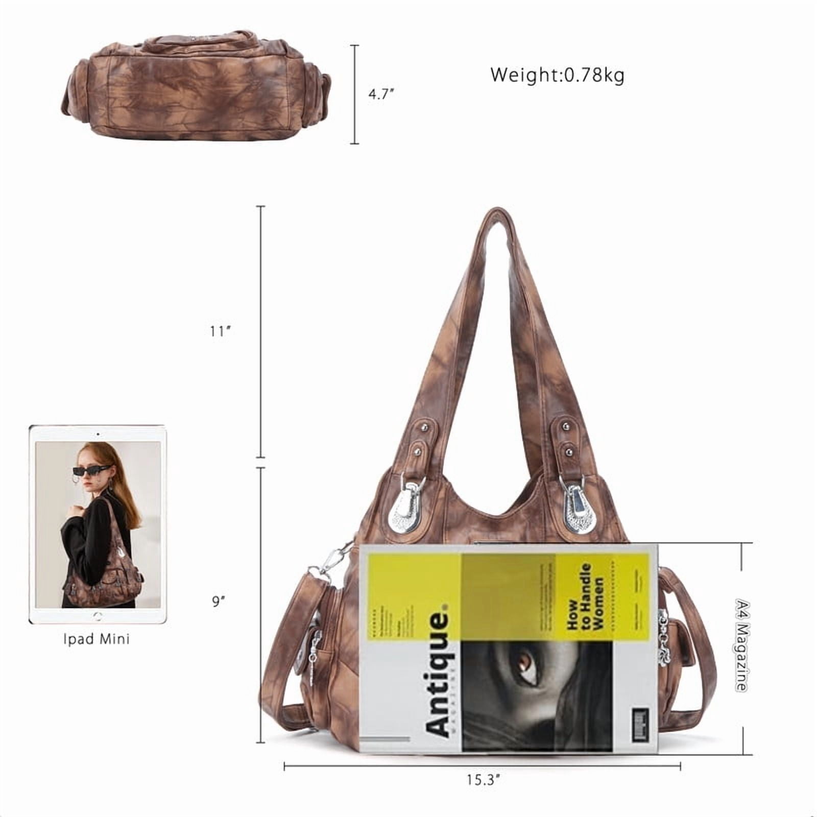 Angel Kiss for Women Large capacity Vegan Leather wallet and Handbags Crossbody Purses Multi pocket shoulder bag