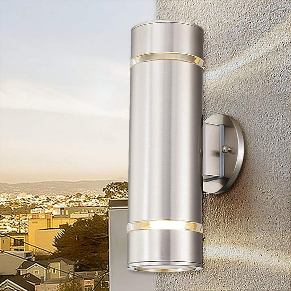 Lámpara de porche Cerdeco cilíndrica de acero inoxidable 110V-220V