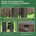 thumbnail image 6 of VEIKOUS 8’ x 4’ Outdoor Dog Kennel Large Fence Pets Cage w/Dual Dog Bowls & Rotate Doors for Backyard, 6 of 10