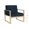 thumbnail image 3 of SAFAVIEH Vasco Modern Glam Cushioned Accent Chair, Navy, 3 of 11