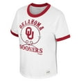 thumbnail image 2 of Women's Colosseum x Wrangler White Oklahoma Sooners Freehand Ringer T-Shirt, 2 of 3