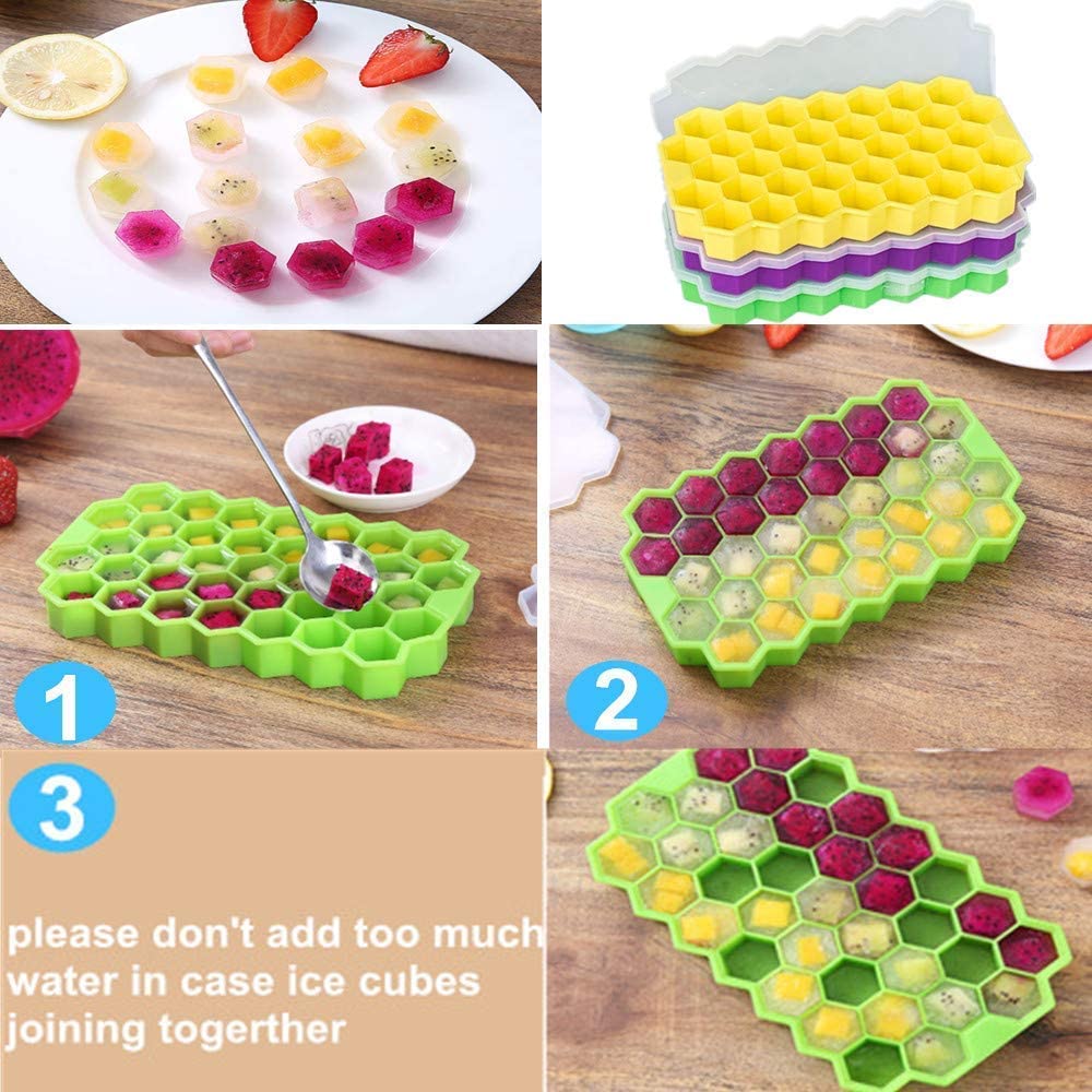 Ice Tray Easy Release White Ice Cube Trays - image 4 of 5