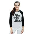 thumbnail image 2 of Oh Ok, But. Unisex 3/4 Sleeves Baseball Raglan T-Shirt Tee White Black X-Small, 2 of 4