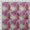 thumbnail image 3 of oneOone Viscose Chiffon Pink Fabric Chevron|Leaves & Floral Watercolor Sewing Craft Projects Fabric Prints By Yard 42 Inch Wide, 3 of 4