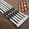 thumbnail image 2 of HLONK 6 Brochettes; Brochettes de barbecue en Acier Inoxydable; Brochettes de barbecue en Métal Multifonctionnelles; Brochettes de barbecue en Acier Inoxydable; Brochettes de barbecue pour Cuisson Extérieure; Articles de barbecue, 2 of 6