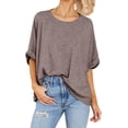 thumbnail image 2 of Women Oversized T-Shirt Summer Casual Short Sleeve Loose Tee Tops, 2 of 5