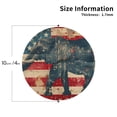 thumbnail image 3 of Disketp Vintage American Flag Elephant Funny Coasters,6 Pcs Leather Coasters with Holder, Perfect Housewarming Hostess Gifts,Protect Furniture from Water Marks Scratch and Damage,Round Shape, 3 of 7