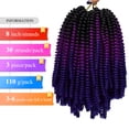 thumbnail image 4 of SHCKE Dreadlock Wigs 8" Pre-twisted Spring Twist Braids Synthetic Braiding Short Wigs Twist Braided Wigs for Women, 4 of 5