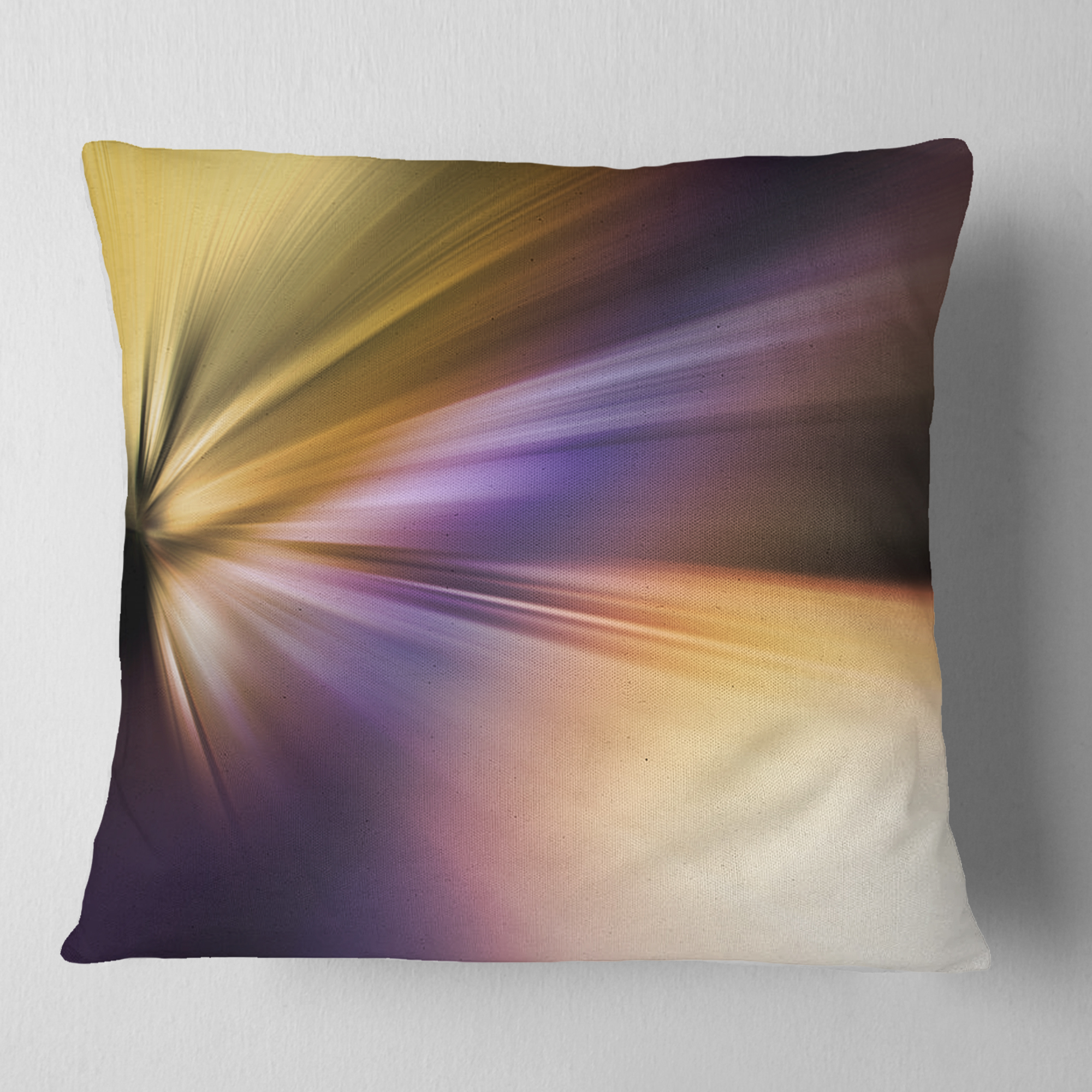 Designart Rays of Speed Purple Brown - Abstract Throw Pillow - 18x18