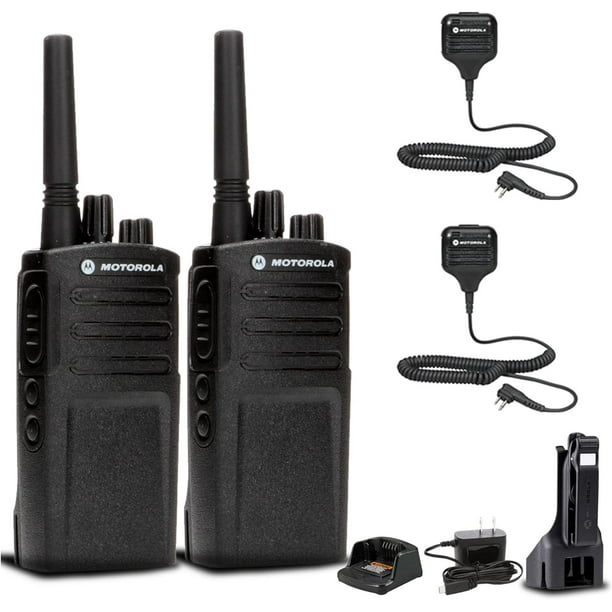 2 x Radio Empresarial Bidireccional Motorola RMV2080 + 2 x Micrófono Altavoz Remoto HKLN4606