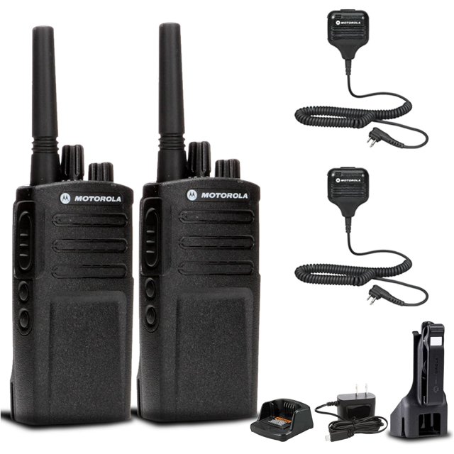 2 x Radio Empresarial Bidireccional Motorola RMV2080 + 2 x Micrófono Altavoz Remoto HKLN4606