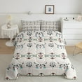 thumbnail image 2 of Erosebridal Grey Geometry Aztec Bedding Queen Comforter Set, Bohemian Dream Catcher Cow Skull Down Comforter, Reversible 3 Pieces, 2 of 8