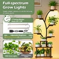 thumbnail image 3 of Plant Stand Indoor with Grow Lights, 8 Tier Multiple Plant Shelf, 56.7" Tall Lighted Plant Stand, S-Shaped Corner Plants Stand Rack, Flowers Holder for Home Living Room Balcony Patio Garden, 3 of 9