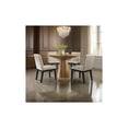 thumbnail image 3 of Benjara Yuvi 5 Piece Dining Table and Chair Set, Brown Round Top, Beige, Black, 3 of 6