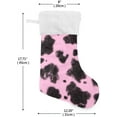thumbnail image 5 of SKYSONIC Cow Print Christmas Stocking Personalized Large Candy Stocking Hanging Gift Xmas Stockings Decoration for Family Holiday Party Ornaments Decor Fireplace, 5 of 7