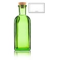 thumbnail image 1 of Green Spanish Thick Recycled Glass Bottle with Natural Cork Top - Large - 17 oz / 500 ml, 1 of 4