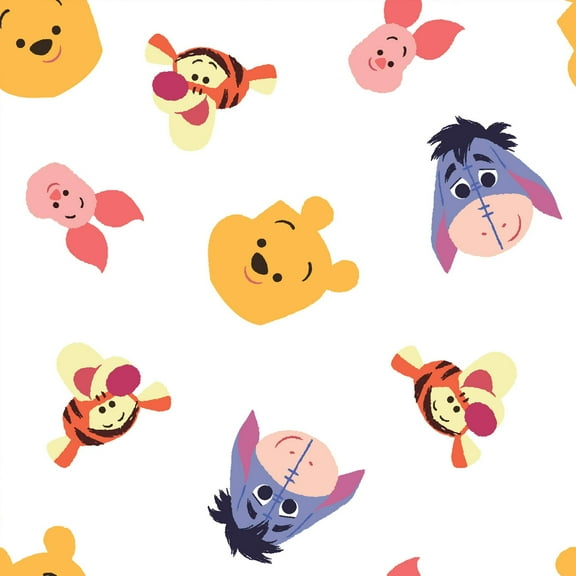 Springs Creative Disney Winnie the Pooh Sweet Head Toss Cotton Fabric By the Yard