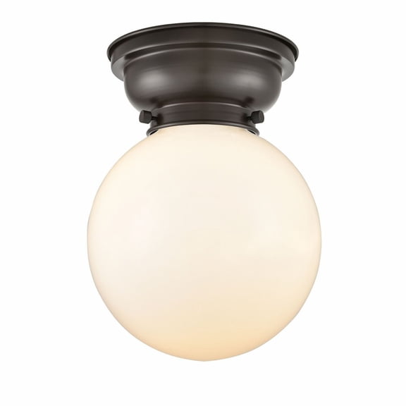 623-1F-OB-G201-8-Innovations Lighting-Beacon - 1 Light Flush Mount In Industrial Style-9.15 Inches Tall and 8 Inches Wide-Oil Rubbed Bronze