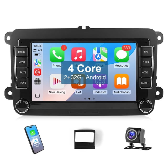 Radio de coche Leadfan para Volkswagen VW Passat Jetta Bettle Caddy Tiguan Touran Sharan para SEAT S