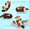 thumbnail image 5 of Muiteiur 5 Piece Sea Otter Stuffed Animal with 3 Baby Otter Plush Toys, 5 of 9