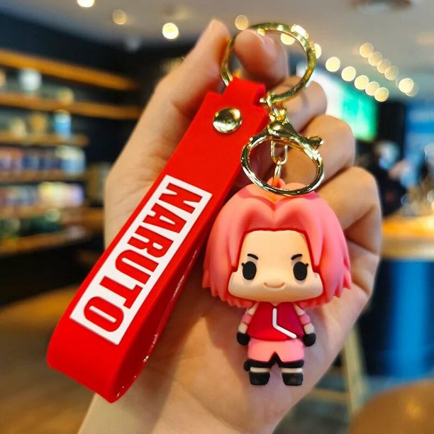 Naruto Anime versión Q Sakura Hatake Kakashi Gaara Uzumaki llaveros de Naruto decoración colgante de PVC para niños juguetes de cumpleaños regalo