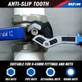 Vector 18" Offset Pipe Wrench - 3-1/2" Jaw Capacity, Aluminum Handle, Alloy Steel Jaws