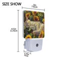thumbnail image 4 of Cat Sleeping in Sunflowers Night Light 2 Pack LED Nightlight Plug into Wall Dusk to Dawn Sensor Soft White, 4 of 7