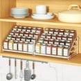 thumbnail image 2 of 4 Tier Spice Rack for Cabinet, Spice Rack Organizer, Depth Adjustable Spice Holder for Countertop, Cupboard, Seasoning Shelf-2 PCS,White, 2 of 8