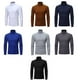 thumbnail image 3 of Ropa interior térmica Jumpingount para hombre Cuello alto Manga larga Color sólido, 3 of 6