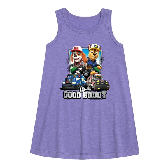 Paw Patrol - Ten Four Good Buddy - Toddler and Youth Girls A-line Dress
