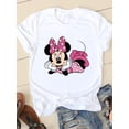 thumbnail image 1 of Disney Cartoon Tee Shirt Mickey Mouse Women Short Sleeve Summer Spring Print Clothing Casual Fashion Graphic T-shirtsXXXL Gao Jinjia LED, 1 of 2