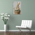thumbnail image 4 of Framed Easter Bunny Canvas Wall Art, Adorable Rabbit And Flowers Poster, Cute Woodland Nursery Animal Picture,Ready To Hang Poster, 4 of 5