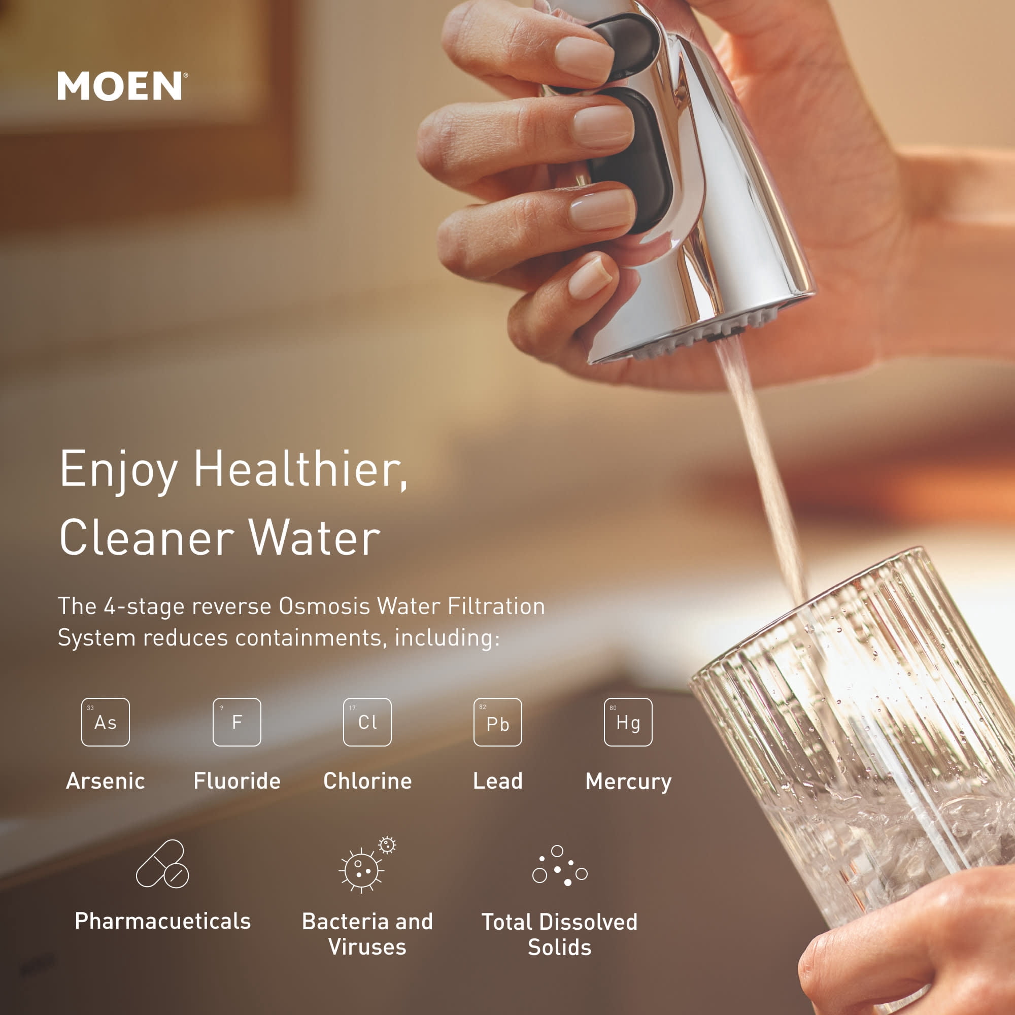 Moen F9900 4-Stage Under Sink Reverse Osmosis Water Filtration System