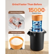 VEVOR Electric Grain Mill Grinder, 600W High Power Commercial Spice Grinder, 14 Gal Pulverizer Powder Machine with Galvanized Sharp Blades, for Dry Grains, Spices, Cereals, Coffee, Corn & Pepper