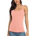 thumbnail image 1 of Women's Cotton Camisole With Shelf Bra Wider Adjustable Straps Basic Tank Tops High quality, 1 of 5