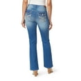 thumbnail image 2 of WallFlower Women's Luscious Curvy Bootcut Mid-Rise Insta Stretch Juniors Jeans (Standard and Plus), 2 of 7