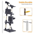 thumbnail image 3 of Yaheetech 79'' Multilevel Cat Tree Condo with Basket & Scratching Posts & Ramp, Dark Gray, 3 of 8