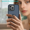 thumbnail image 6 of For iPhone 15,15 Pro,15 Plus,15 Pro Max Case with Screen Protector,Heavy Duty Shockproof Full Body Protective Phone Cover,Built in Rotatable Magnetic Ring Holder Kickstand for iPhone 15 Pro Max -Blue, 6 of 8