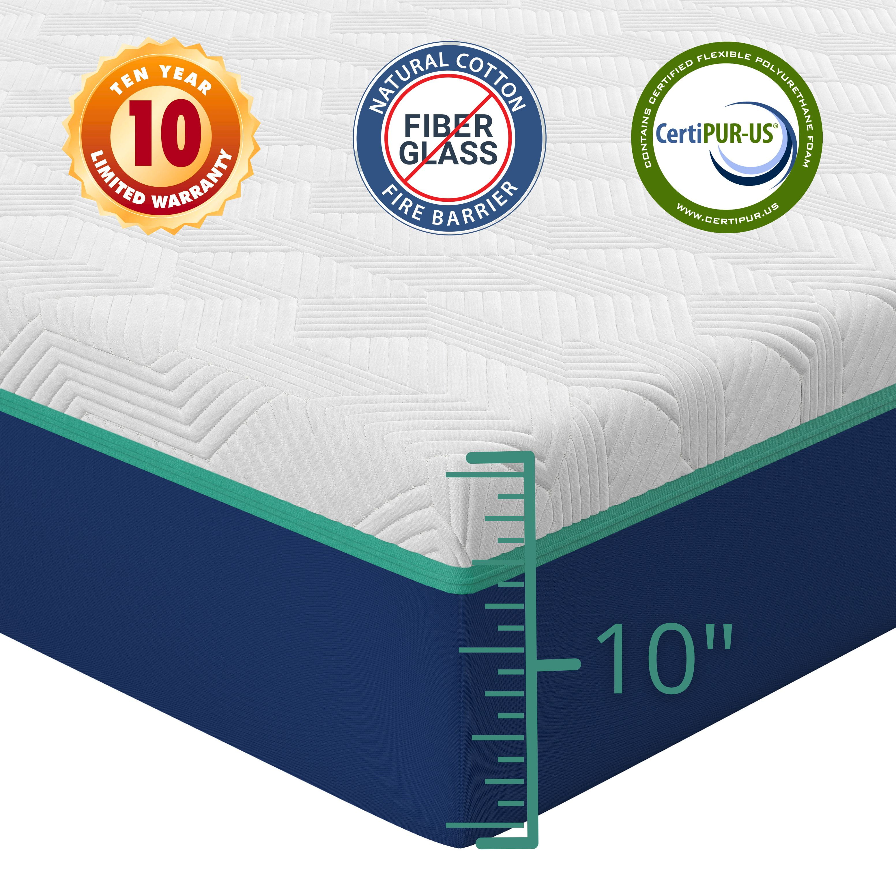 Boyd Sleep Hampshire 10" Hybrid Memory Foam and Pocket Spring Mattress, Medium Firm, Adult, Full