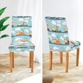 thumbnail image 3 of Yayeee 4 Pack Dining Chair Covers Stretch Parson Chairs Slipcovers Seat Protector, Cartoon Train Pattern, 3 of 6