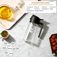 thumbnail image 2 of 16 fl oz Glass Oil Sprayer – 2-in-1 Kitchen Oil Dispenser, Food Grade Oil Mister for Cooking, Salad, BBQ, Air Fryer (Black, Includes Stickers), 2 of 7