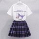 thumbnail image 3 of Anime Kuromi Girls Jk Skirt Skirt Short Sleeve Kawaii Summer Cotton Casual Cartoon Academic Style Student Fashion Short Sleeve, 3 of 5