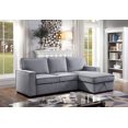 thumbnail image 1 of Topline Home Furnishings Canapé-lit gris clair avec chaise, 1 of 2