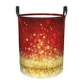 thumbnail image 2 of Uemuo Red Gold Glitter Pattern Circular Laundry Hamper Basket with handles,Collapsible laundry basket,Large capacity laundry hamper,Laundry Organizer-, 2 of 8