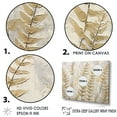 thumbnail image 3 of Designart "Symphony Of Golden Fronds VI" Ferns Floater Framed Canvas Art Print, 3 of 5