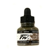 Daler-Rowney FW Acrylic Artists Ink, 1 oz. Dropper-Top Bottle, Antelope Brown