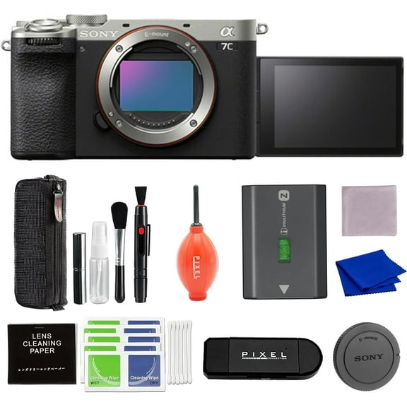 Sony Alpha 7C II Full-Frame Interchangeable Lens Camera (Silver) Bundle with Advanced Accessories | Sony a7C II