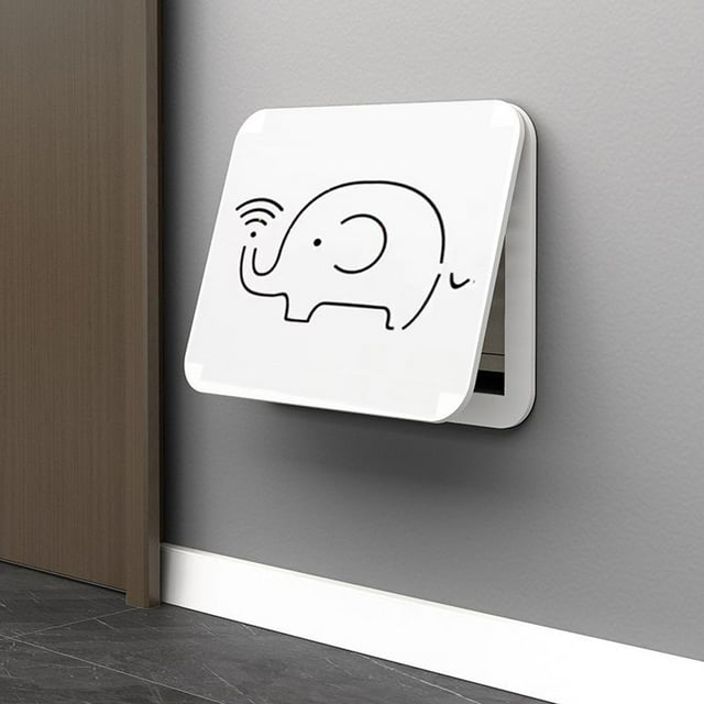 LEFU Boîte à Fusibles Décorative Housse Armoire Murale Protecteur de Compteur Électrique Design Rabattable Panneau en Bois PP Résistant à l'Humidité Rangement Multifonctionnel Blanc 34*24 cm