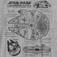 thumbnail image 2 of Boy's Star Wars: A New Hope Solo's Hunk of Junk Schematics  Graphic Tee Athletic Heather Small, 2 of 5